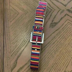 Vintage Multicolor Striped Belt